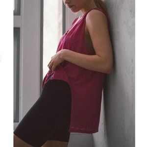 Urban Outfitters out from under Amy pleated burnout tank top- pink - size M